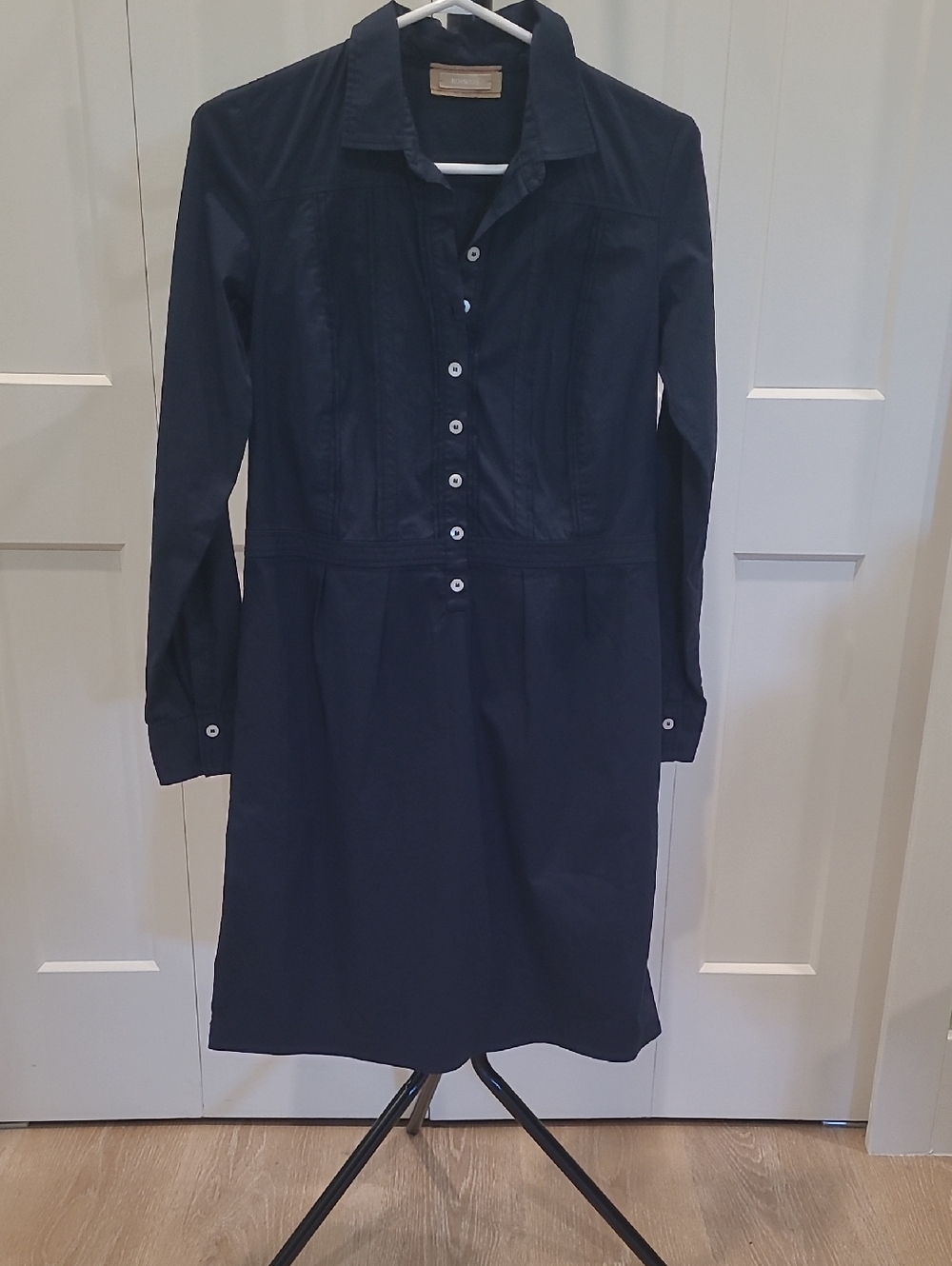 ROSSO35 Navy Long-Sleeve Button-Front Shirt Dress
